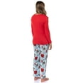 thumbnail image 3 of Peanuts Christmas Pajamas Woman's Snoopy Woodstock Merry & Bright Holiday AOP Fleece Pajama Pant 2-Piece Pajama Set, 3 of 7