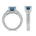 thumbnail image 2 of Star K� Round 7mm Simulated Aquamarine Wedding Ring, 2 of 8