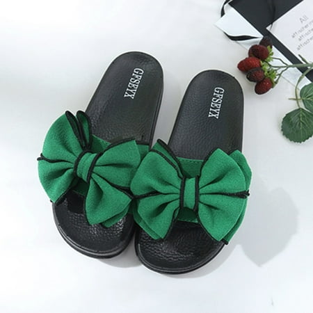 

Women Slipper Summer Bow Knot Slipper Fashion Casual Home Slippers Beach Shoes