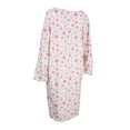 thumbnail image 6 of Elgant Emily Women's 100% Polyester Fleece Zipper Front Duster Robe-Pink Floral-3X, 6 of 6
