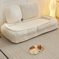 thumbnail image 2 of Human Dog Bed for Adult & Pets, Convertible Lazy Sofa Bed, Human Size Pet Bed Sofa with 5 Adjustable Position, Comfy Tatami Bean Bag Lounge Chair with 2 Soft Pillows for Bedroom Living Room Office, 2 of 7