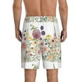 thumbnail image 3 of Fotbe Autumn Garden Pajama Shorts for Men, Men's Pajama Bottoms, Sleepwear,Short Pajama Pants-X-Large, 3 of 9