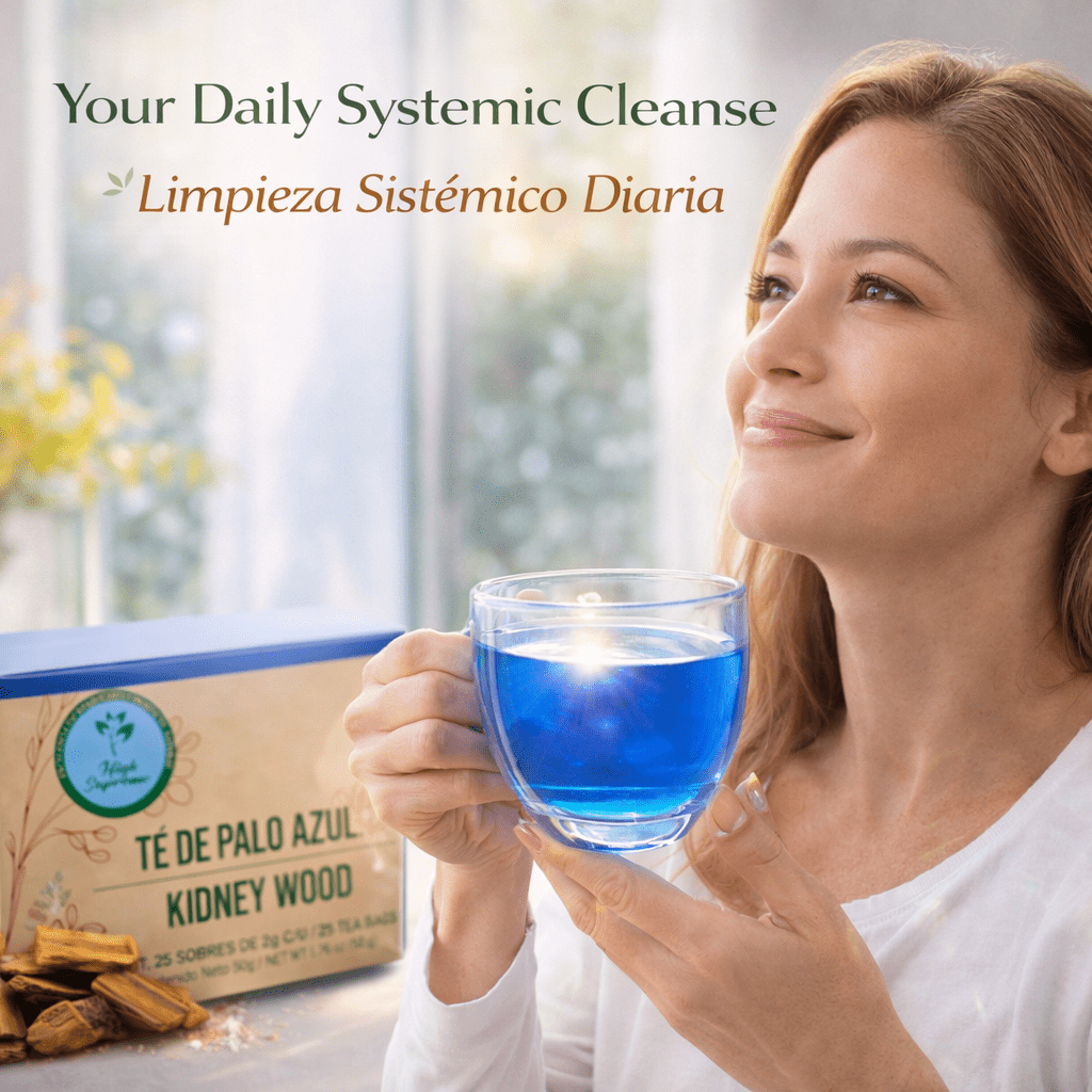 Palo Azul Herbal Tea – 25 Tea Bags –Kidneywood (Blue Stick) Infusion – 100% Natural, Vegan, Non-GMO, Hecho en México-Caffeine-Free – by High Supreme