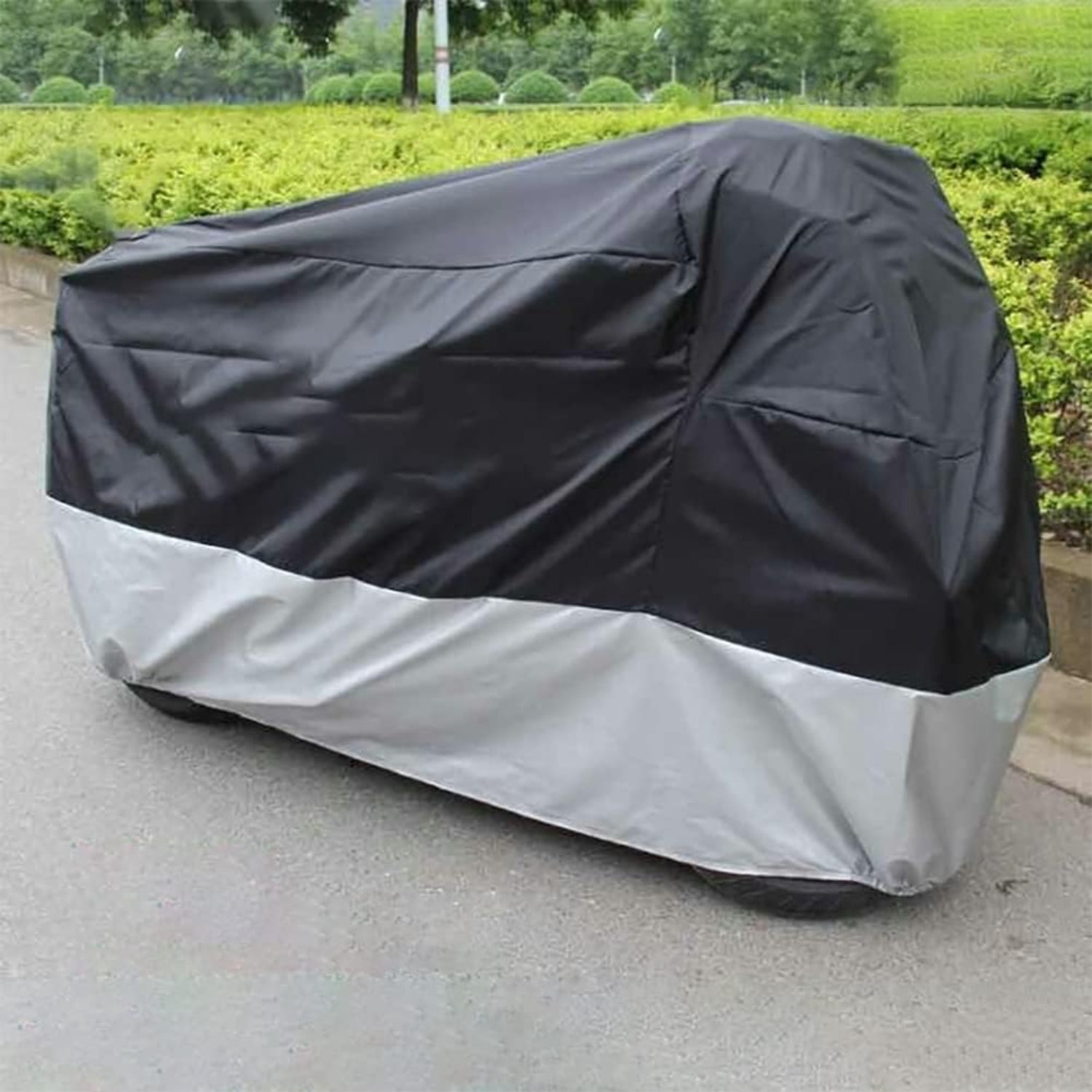 Motorcycle Covers, Outdoor Waterproof Motorbike Covers with Lock-Holes & Storage Bag, Fits up to 96" Motorcycles