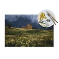 thumbnail image 4 of XMXT 6 Pcs Woven Placemats, Oleander House Print Stain Resistant Anti-Skid Placemat for Kitchen Table, 12 x 18 inches, 4 of 6