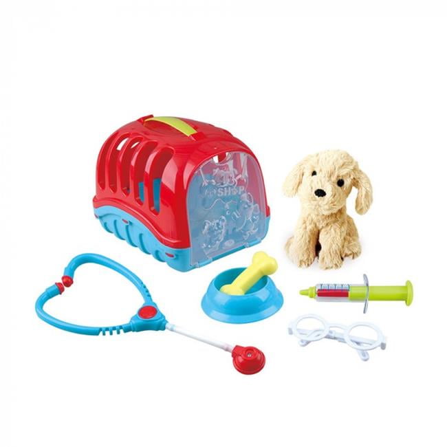 playgo 3384 Pet Care Carrier Plush Puppy 7 Piece
