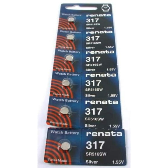 #317 Renata Watch Batteries 6Pcs