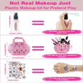 thumbnail image 3 of Juego de maquillaje para niños Niñas Juego de maquillaje lavable de 15 piezas Juguete de juego de rol con 2 pegatinas Juego de maquillaje con bolsa de cosméticos con brillo oso de fresa Electrónica, 3 of 5