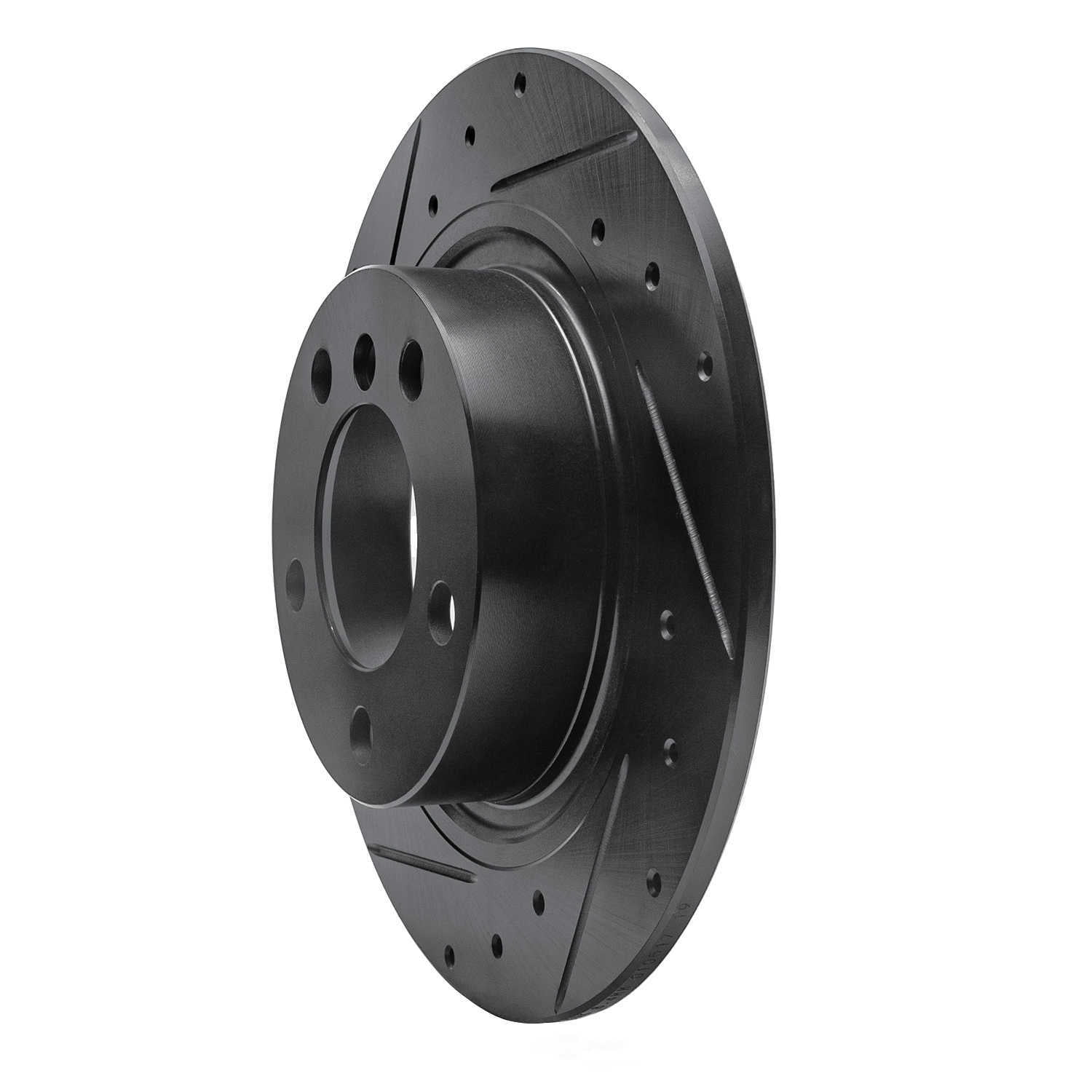 Dynamic Friction Company 633-32012L DFC Brake Rotor - Drilled And Slotted - Black