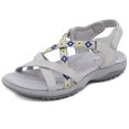 thumbnail image 4 of Sandalias deportivas Sandalias planas Zapatos para caminar con punta abierta Sandalias de cuña baja para mujer, 4 of 9