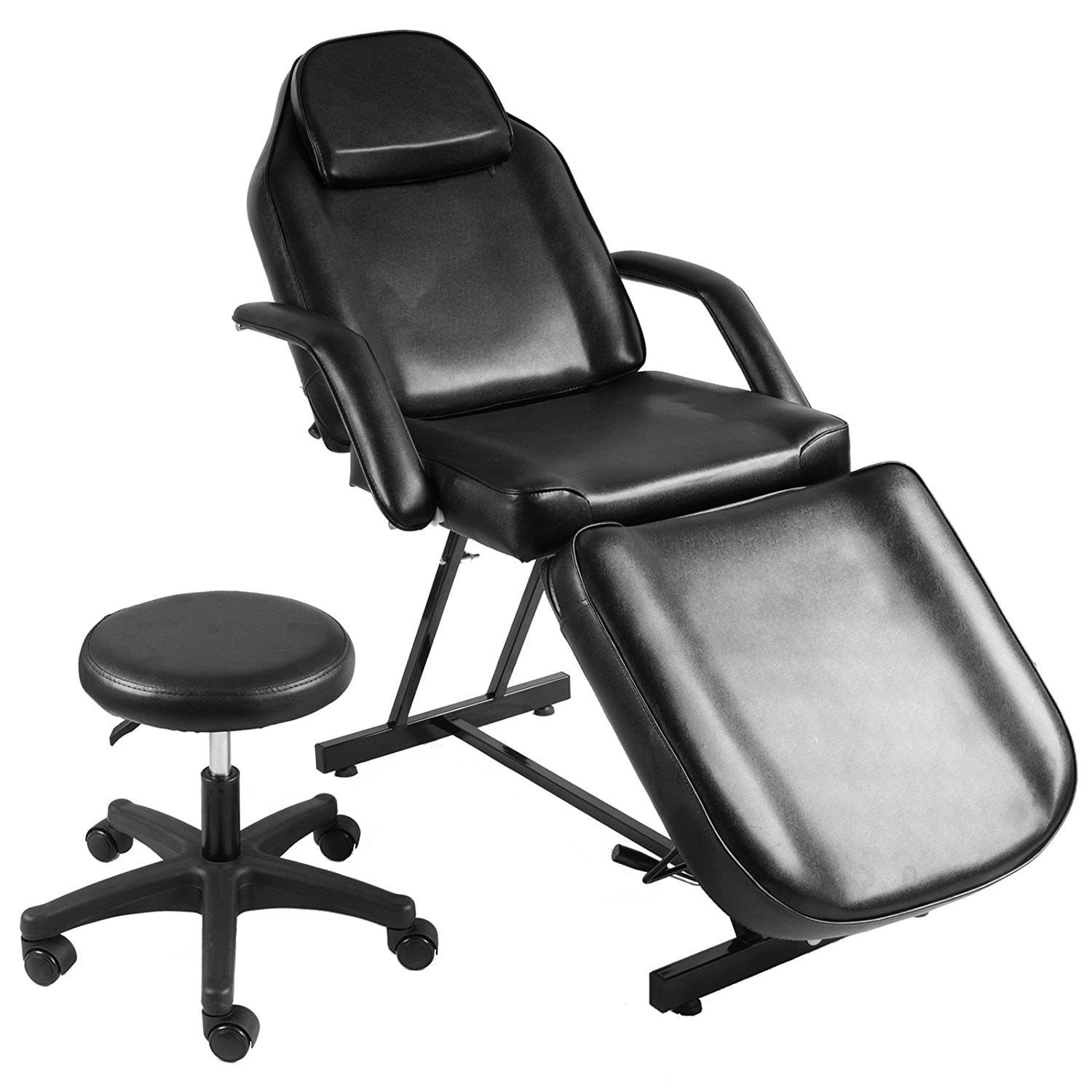 Adjustable Hydraulic Massage Bed Chair w/Stool Beauty Spa Tattoo Salon