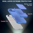 thumbnail image 2 of Allytechgroup iPhone Air Case with Card Slots & Makeup Mirror, Rugged Shockproof Kickstand Bumper  Protective Hard PC Cover Phone Case for Apple iPhone Air, Blue, 2 of 6