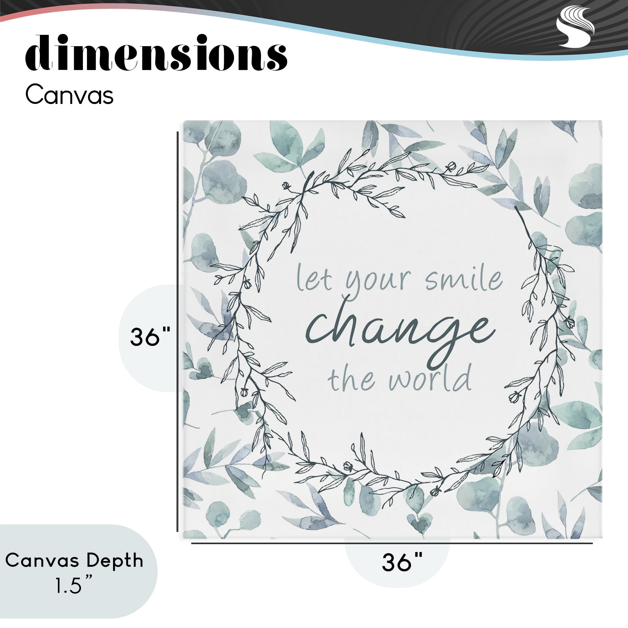 Stupell Industries Smile Change The World Canvas Wall Art, design by Kim Allen