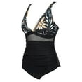thumbnail image 5 of Lopeceal Women Sexy Mesh Tummy Control Swimsuit Push Up High Waisted Bathing Suit, 5 of 7