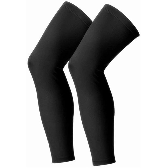 XIAQUJ Leg Sleeve Compression Long Sleeve Men's and Women's Calf and Tibia Support Socks Black S
