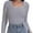 Gray, variant on Women Long Sleeve Scoop Neck Tops Stretch Fitted Casual Tops Tee Slim Fit Fall Going Out Sexy Basic Shirts