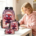 thumbnail image 5 of 3Pcs Large Capacity Spider Hero Bookbag Comic Pattern Teen Student Rucksack for School Travel Daypack with Heavy Duty Web Design Pattern, 5 of 6