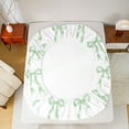 thumbnail image 5 of Castle Fairy Green Ribbon Bow Bed Sheets for Boys Girls,Polka Dots King Sheets, 5 of 7