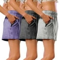 thumbnail image 2 of Rosvigor 3 Pack Women Athletic Shorts Gym High Waisted Shorts for Women Casual Lounge Sets with Pockets, 2 of 5