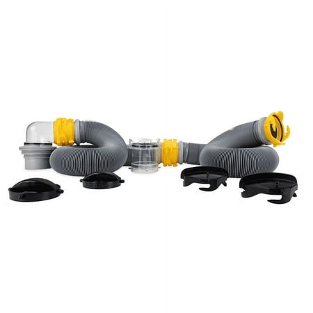 Camco Deluxe RV 20-Foot Sewer Hose Kit - Multicolor  18 Mil HTS Vinyl (39658)