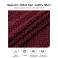 thumbnail image 3 of Forro de asiento Irfora Funda para silla simple Asiento y descanso en un medio paquete M Funda protectora para silla Material de vellón polar Rejilla de rayas elásticas para comedor Hotel Us Irfora Forro de asiento, 3 of 5