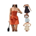 thumbnail image 4 of Yunliwuli Women Summer Mini Party Dress Sleeveless Off Shoulder Tube Top Dress with 2 Pockets, 4 of 9