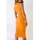thumbnail image 5 of Vestido PRETTYGARDEN de Verano Midi Ajustado con Corte en Amarillo Talla M, 5 of 5