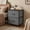 Grey, variant on BEAUTYPEAK Nightstand 2-Drawer Fabric Dresser Bedside Table with Wooden Top Adjustable Feet, Black