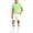 Green, variant on Daiosportswear Boys 3 Piece Summer Outfits Polo Collared Neck Short Sleeve Shirt Elastic High Waist Shorts Sets with Socks Yellow 15-16 Years