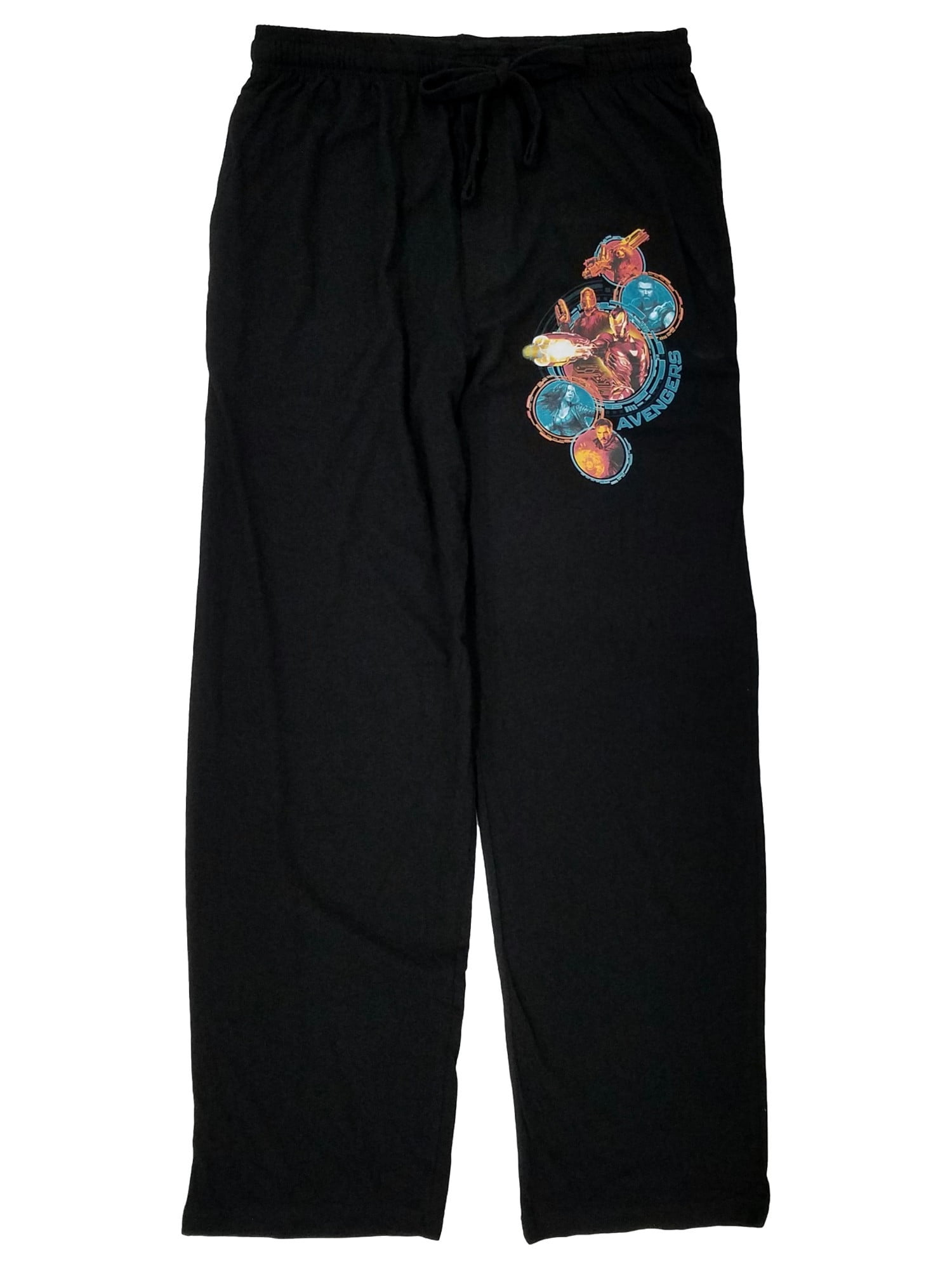 Marvel Avengers Infinity War Mens Black Knit Sleep Pant Pajama Bottoms