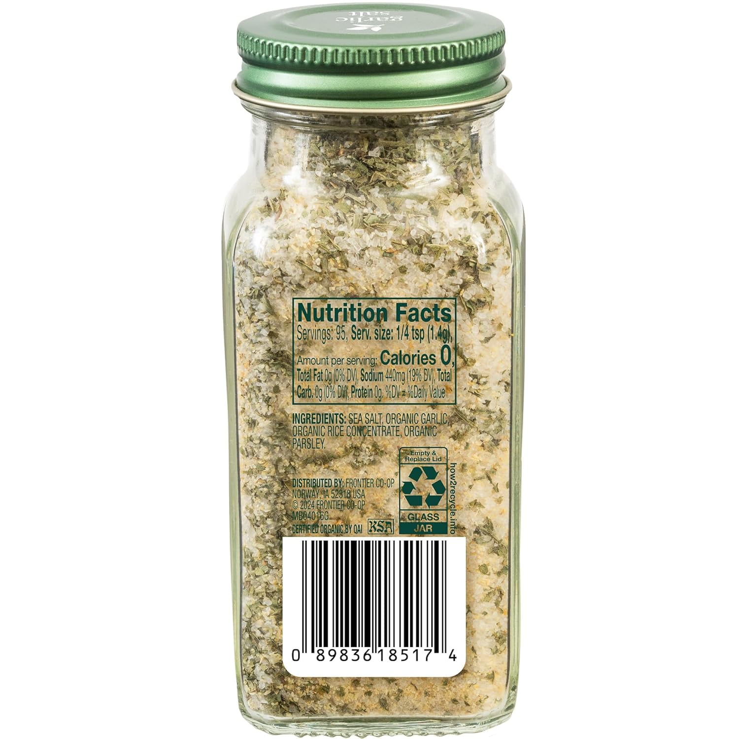 Simply Organic Garlic Salt Certified USDA Organic, Kosher 4.7oz (4 Pack)