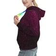 thumbnail image 2 of Sikiie Dark Purple Glitter Women's Casual Hoodies Long Sleeve Lightweight Pullover Tops Loose Sweatshirt-Medium, 2 of 7