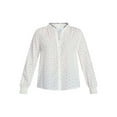 thumbnail image 6 of Time and Tru Women's Ruffle Button Down Blouse with Long Sleeves, Sizes XS-XXXL, 6 of 6