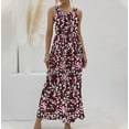 thumbnail image 2 of Robe Florale d'Été pour Femmes Mode Printemps/été Col Rond Décontracté Imprimé Sans Manches Robe Florale d'Été pour Femmes Robe d'Été Aguichant pour Femmes, 2 of 7