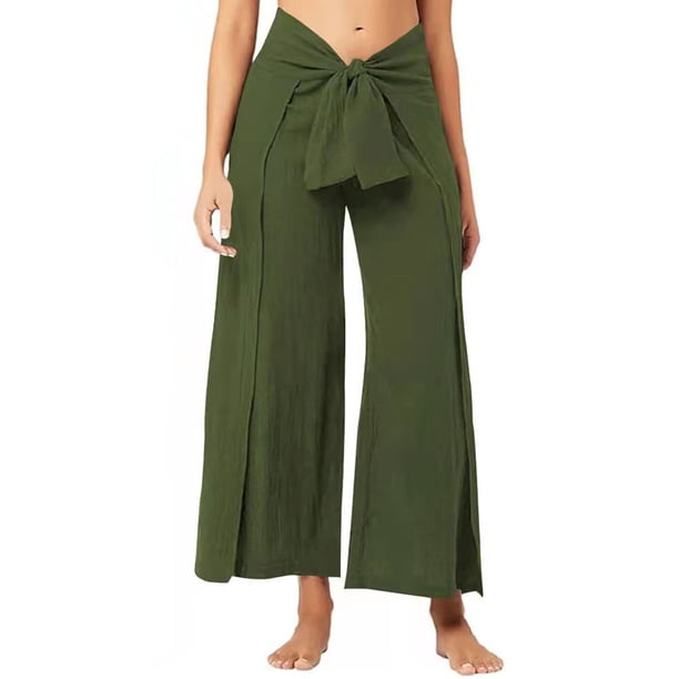 Txlixc Pantalones de piernas anchas para mujeres Txlixc moda