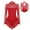 Red, variant on Raenseen Women Girls Gymnastic Leotard Skirted Figure Ice Skating Dress Winter Sport Roller Skating Black L