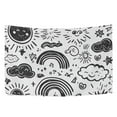 thumbnail image 6 of Yayeee Tapestry Wall Hanging for Bedroom 90" x 60" Living Room Home Wall Art Decor, Clouds and Suns, 6 of 7
