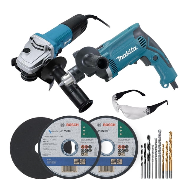 Combo Makita Rotomartillo + Miniesmeril + Brocas + Discos