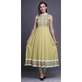 thumbnail image 2 of Bimba Beige Floral Anarkali Dress For Women Indian Ethnic Printed Kurti Long Kurta Party Dress Medium, 2 of 6