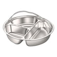 thumbnail image 2 of Outdor Divided Steamer Plate Flavor Mixing Round Plate Construction Compartment Steaming Tray For Dieters, 2 of 6