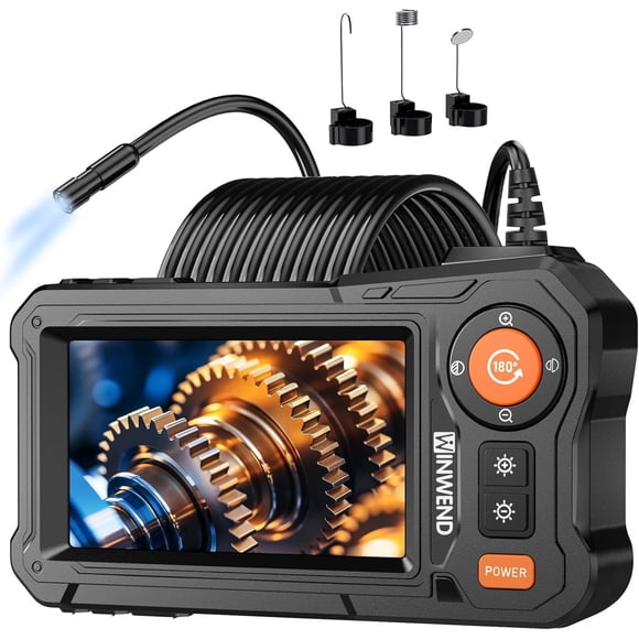 Endoscope Camera with Light - 4.3" LCD Screen Inspection Cameras,IP67 Waterproof Borescope with 8 Adjustable LED Lights,HD 1080P Endoscope Camera 16.