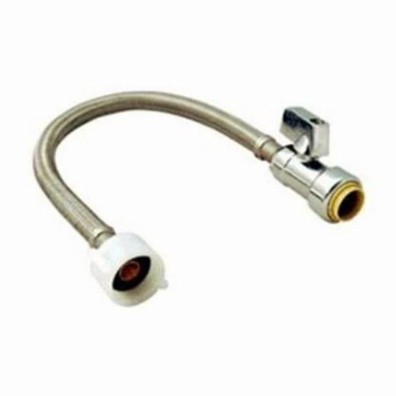 Quick Fitting LF756AR Connector Toilet Stainless Steel 12 - 0.5 in. Angle x 0.875 Plastic