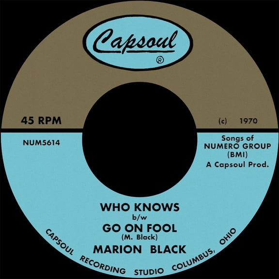 Marion Black - Go on Fool B/W Who Knows - Blue - Music & Performance - Vinyl [7-Inch]