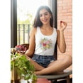 thumbnail image 2 of Vintage Floral Bouquet. Tank Women -Image by Shutterstock, Female x-Small, 2 of 4