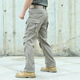 thumbnail image 4 of IROINNID Men's Cargo Pants Fit Expandable Waist Fishing Hiking Straight Workwear with Pockets (Regular and Big & Tall Sizes), 4 of 5