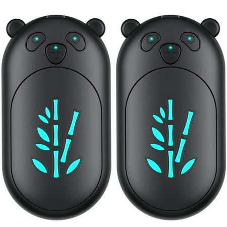 Hand Warmers Rechargeable 2 Pack 6000mAh Electric Hand Warmer Reusable 20Hrs Long Heating Portable Pocket Heater Handwarmer for Women Men Outdoor Camping Hunting Gear (Black Panda) C30