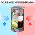 thumbnail image 2 of 20oz Coffee Tumblers Pioneer Flower Floral Print Pattern Stainless Steel Vacuum Insulated Travel Tumbler Coffee Cups Mug with Lid and Straw with Cleaning Brush for Cold & Hot Drinks, 2 of 5