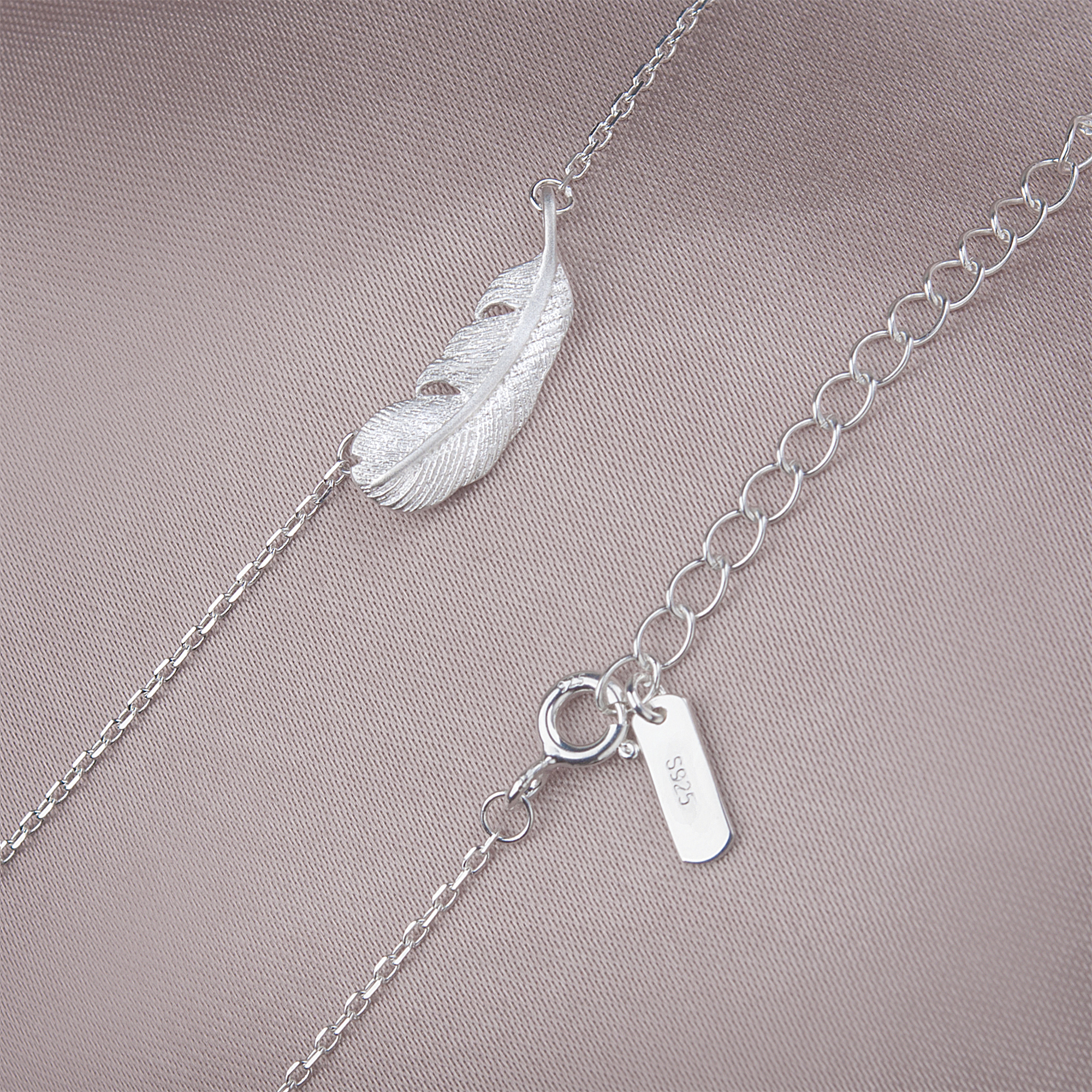 Anavia Nurse Gift Jewelry, Sterling Silver Feather Necklace Nurse Gift