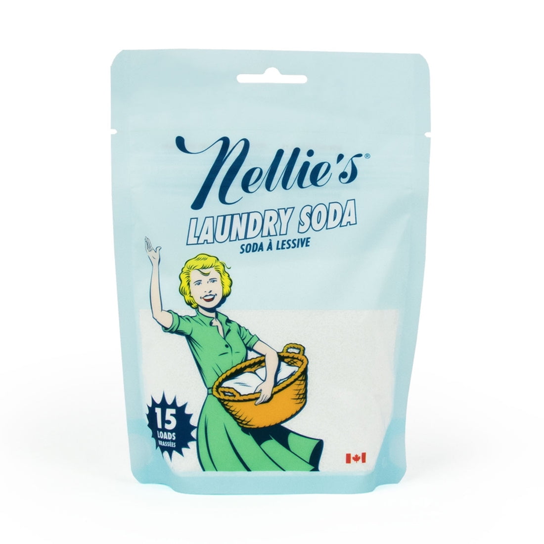 Lessive au bicarbonate de soude Nellie, 15 brassées, 225 g, format à essayer !