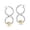 Two Tone, variant on LeCalla 925 Sterling Silver Hoop Earrings for Women | Twisted Ball Bead Click-Top Drop Earrings